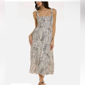 NWT Saltwater LUXE Black and White Spotted Midi Dress size large
